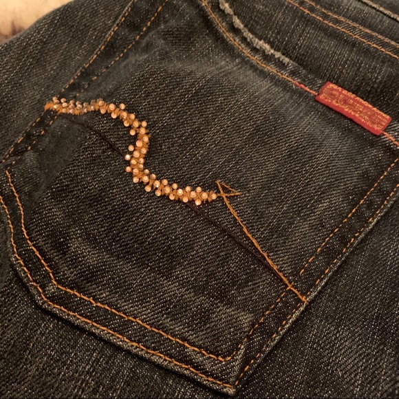 7 For All Mankind Flare blue jeans size 27 like New - Picture 15 of 16